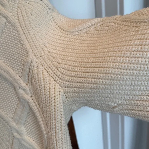 Self-Portrait Ivory Cardigan with Black Accents